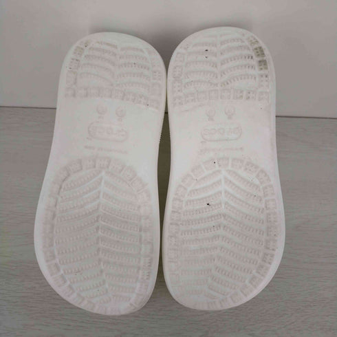 クロックス crocs CLASSIC CRUSH CLOG WHITE/BLANC クラッシュ クロッグ 厚底サンダル レディース JPN:24