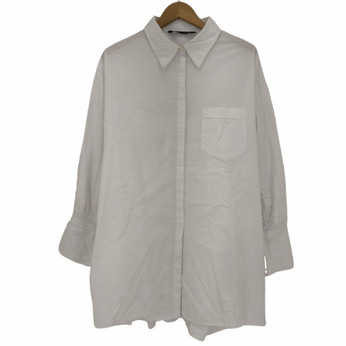 ザラ ZARA オーバーサイズ バックタイシャツブラウス レディース import:M