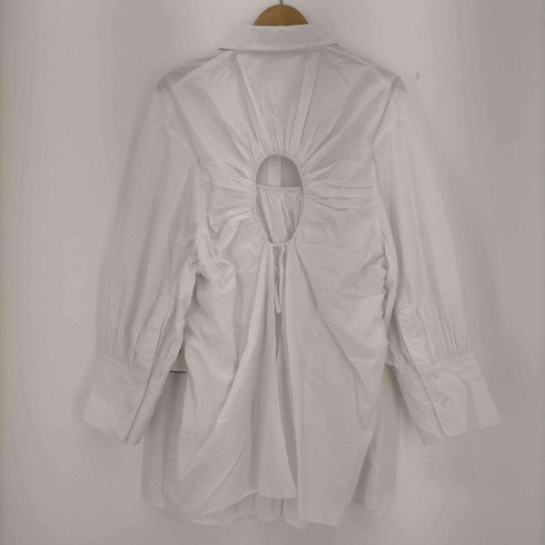 ザラ ZARA オーバーサイズ バックタイシャツブラウス レディース import:M