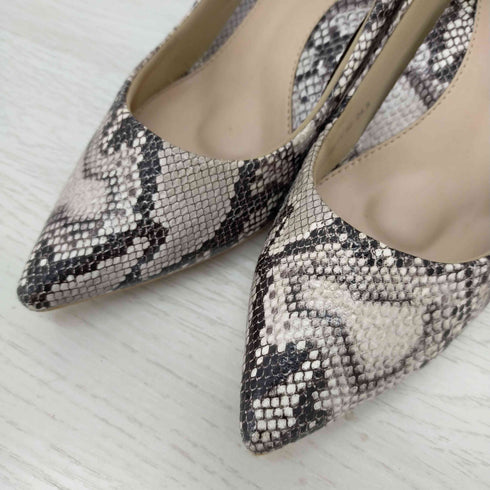 ランダコットンステップ RANDA COTTON STEPS パイソン柄 ヒールパンプス レディース JPN:24.5