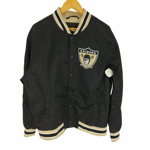 ニューエラ NEW ERA オークランド レイダース サテン スタジアム ジャケット メンズ import:L