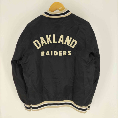 ニューエラ NEW ERA オークランド レイダース サテン スタジアム ジャケット メンズ import:L