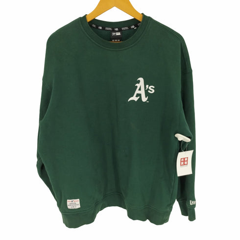 ニューエラ NEW ERA グリッド ロゴ オークランド アスレチックス マンツーマン スウェット メンズ import:L