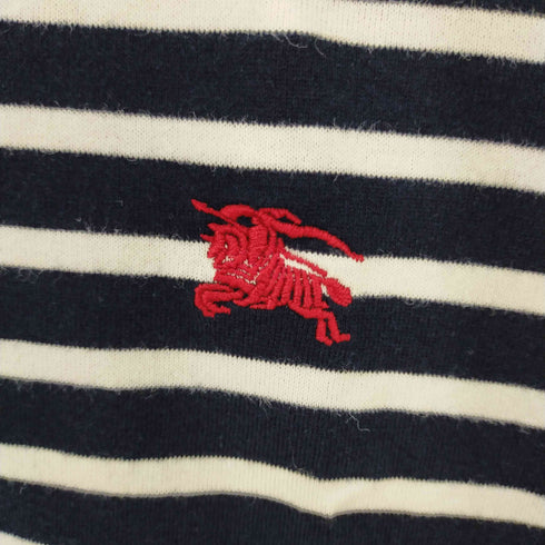 バーバリーブラックレーベル BURBERRY BLACK LABEL スモールロゴ刺繍 ボーダー S/S TEE メンズ 3