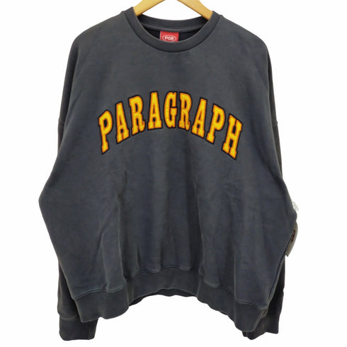 パラグラフ PARAGRAPH フロントロゴ クルーネックスウェットシャツ メンズ FREE