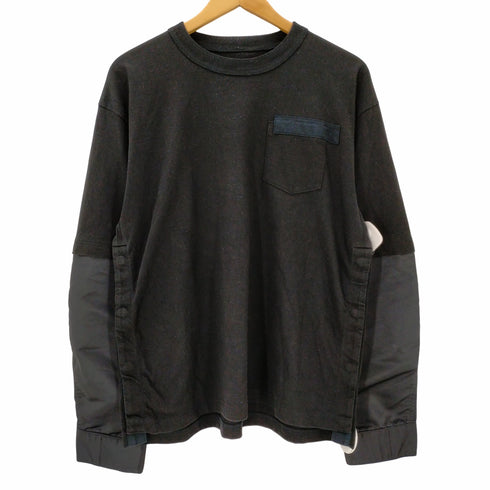 サカイ Sacai Twill Mix L/S T-Shirt メンズ JPN:2