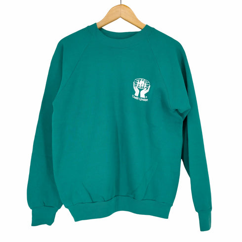 フルーツオブザルーム FRUIT OF THE LOOM 80~90S MADE IN CANADA CREDIT UNION ラグランスウェット メンズ L/G