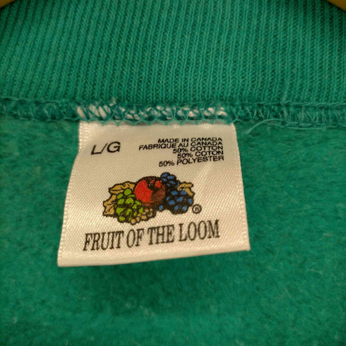 フルーツオブザルーム FRUIT OF THE LOOM 80~90S MADE IN CANADA CREDIT UNION ラグランスウェット メンズ L/G