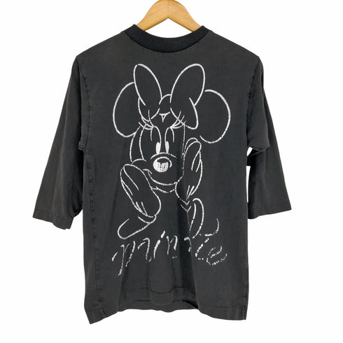 AMERICAN WEAR 1992コピーライト キャラクタープリントTシャツ 袖裾シングル レディース