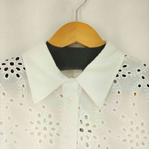 ザラ ZARA カットワークレースシャツ レディース US S