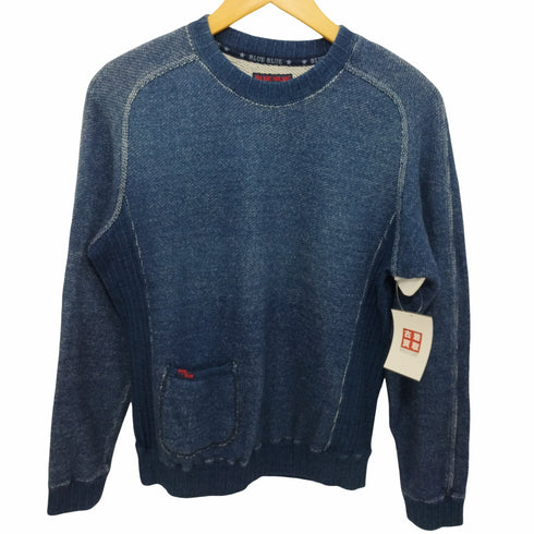 ブルーブルー ハリウッドランチマーケット BLUE BLUE H.R.MARKET 吊り裏毛 INDIGO DYE クルーネックスウェット 裾ポケット メンズ 1