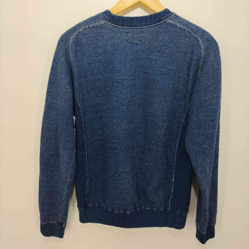 ブルーブルー ハリウッドランチマーケット BLUE BLUE H.R.MARKET 吊り裏毛 INDIGO DYE クルーネックスウェット 裾ポケット メンズ 1