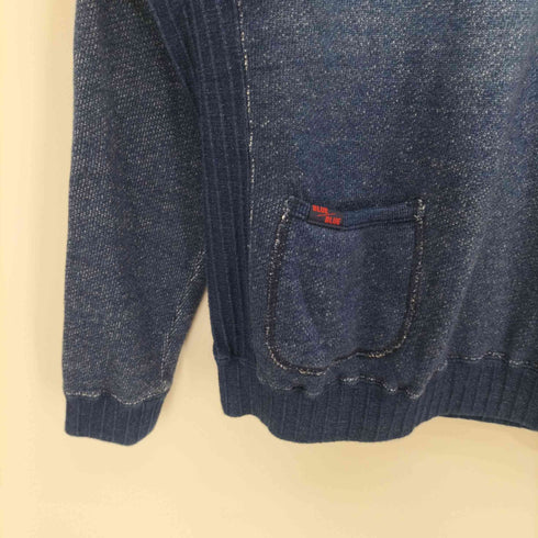ブルーブルー ハリウッドランチマーケット BLUE BLUE H.R.MARKET 吊り裏毛 INDIGO DYE クルーネックスウェット 裾ポケット メンズ 1