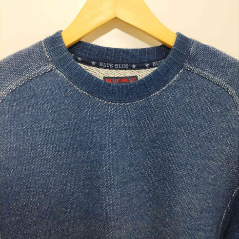 ブルーブルー ハリウッドランチマーケット BLUE BLUE H.R.MARKET 吊り裏毛 INDIGO DYE クルーネックスウェット 裾ポケット メンズ 1