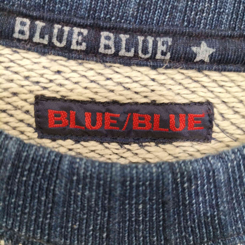 ブルーブルー ハリウッドランチマーケット BLUE BLUE H.R.MARKET 吊り裏毛 INDIGO DYE クルーネックスウェット 裾ポケット メンズ 1