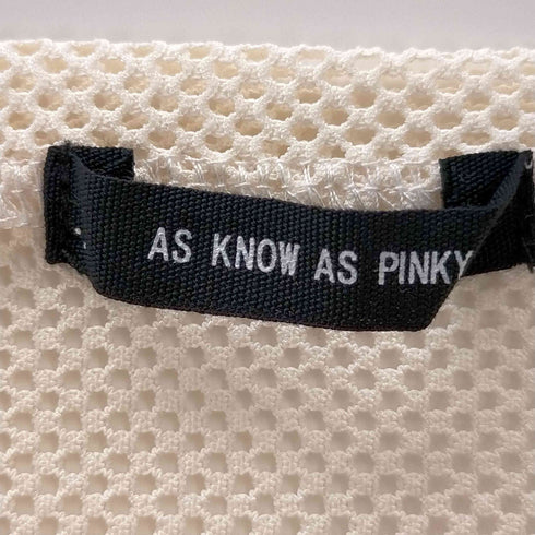 アズノゥアズピンキー AS KNOW AS PINKY メッシュあみあみロンt レディース