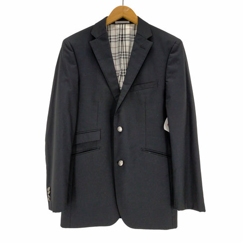 バーバリーブラックレーベル BURBERRY BLACK LABEL 2b ブレザー 裏地ノバチェック 120sウール 銀ボタン メンズ JPN:L