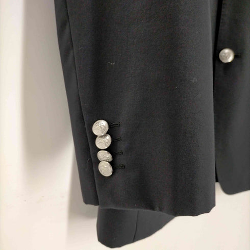 バーバリーブラックレーベル BURBERRY BLACK LABEL 2b ブレザー 裏地ノバチェック 120sウール 銀ボタン メンズ JPN:L