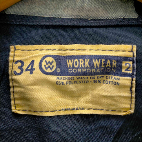 ワークウェアコーポレーション WORK WEAR CORPORATION USA製 スコービルジッパー オールインワン ツナギ メンズ 34