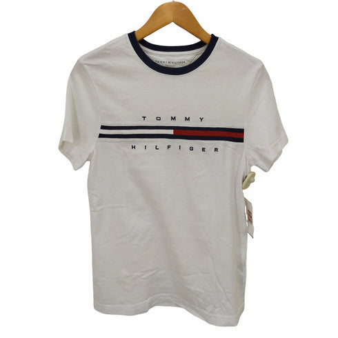 トミーヒルフィガー TOMMY HILFIGER フロントロゴ クルーネックTシャツ レディース import:S