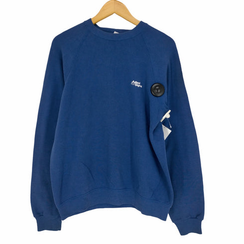 BASSETT-WALKER 80s MADE IN USA フロントロゴプリントラグランスウェット メンズ JPN:L