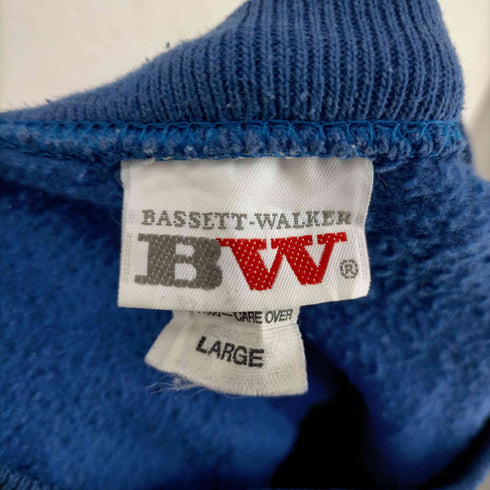 BASSETT-WALKER 80s MADE IN USA フロントロゴプリントラグランスウェット メンズ JPN:L