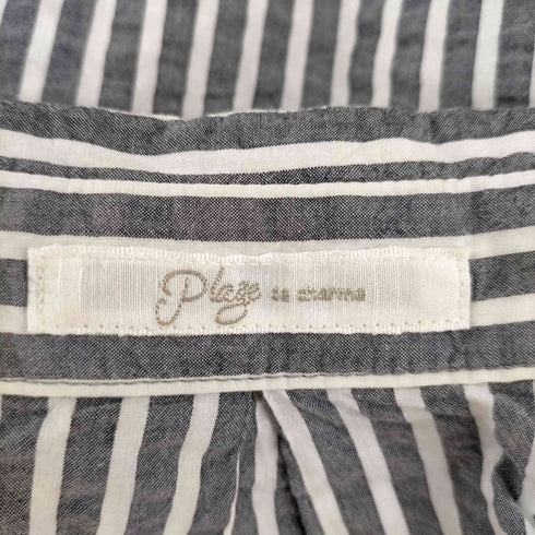 プラージュ plage de charme ノースリーブストライプ柄ブラウス レディース