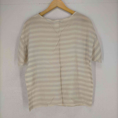 マックスマーラ MAX MARA 白タグ シルクボーダーS/S TEE レディース