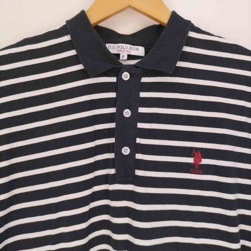 ユーエスポロアッスン U.S. POLO ASSN ロゴ刺繍 ボーダーポロシャツワンピース レディース FREE