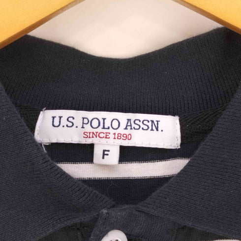ユーエスポロアッスン U.S. POLO ASSN ロゴ刺繍 ボーダーポロシャツワンピース レディース FREE