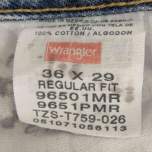 ラングラー Wrangler メキシコ製 REGULAR FIT ジップフライデニム メンズ 36×29