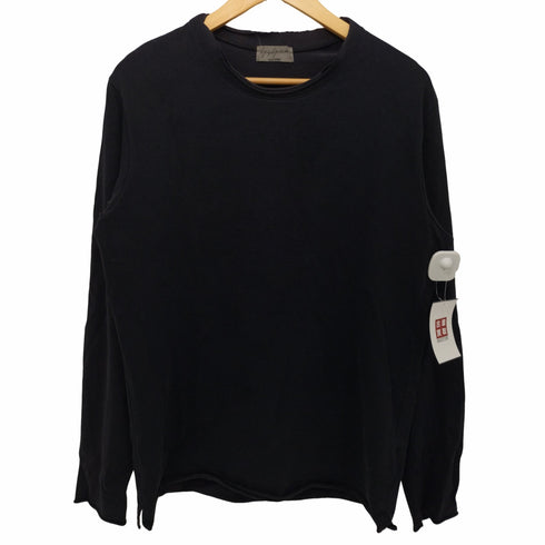 ヨウジヤマモトプールオム Yohji Yamamoto POUR HOMME 2015AW ロングスリーブTシャツ ロンT 墨黒 メンズ JPN:3