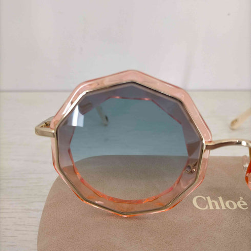 クロエ Chloe CE160S 10角形 ラウンド型 UVカットサングラス レディース 52□22