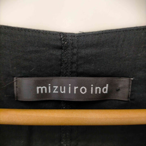 ミズイロインド mizuiro ind コットンダブルヘムラインノースリーブロングワンピース レディース