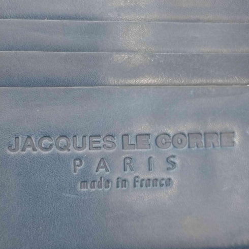 ジャックルコー JACQUES LE CORRE デニム地 ラウンドファスナー二つ折り財布 レディース