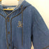 イグザンプル EXAMPLE HOOD DENIM BASEBALL S/S SHIRTS メンズ JPN:L