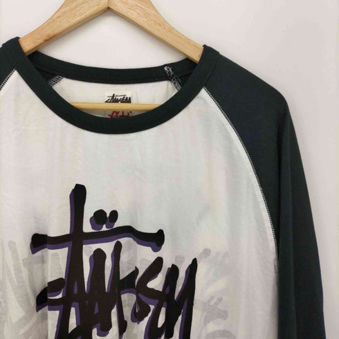 ステューシー Stussy 両面プリント ラグランスリーブ 七分丈 カットソー メンズ JPN:XL