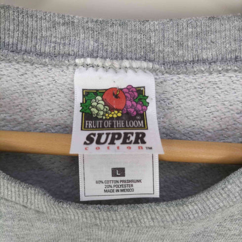 フルーツオブザルーム FRUIT OF THE LOOM メキシコ製 カレッジロゴ刺繍 クルーネックスウェット メンズ import:L