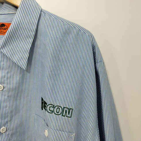 レッドキャップ RED KAP ハイチ製 長袖ストライプワークシャツ メンズ import:XL