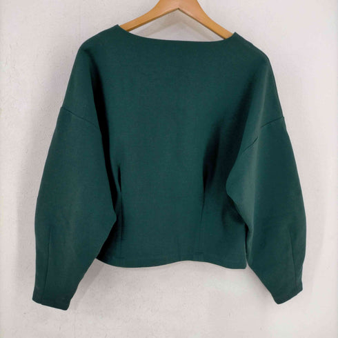 グリーンレーベルリラクシング GREEN LABEL RELAXING ウーリー ポンチ ドルマン タック プルオーバー カットソー レディース FREE