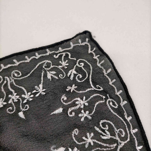 PERMANENT BAY MADE IN INDIA フラワー刺繍 ポリ大判スカーフ レディース ONE SIZE