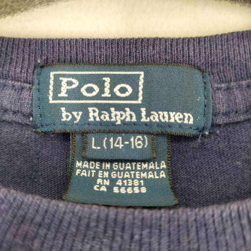 ポロバイラルフローレン Polo by RALPH LAUREN グアテマラ製 ビッグポニー刺繍 クルーネックTシャツ メンズ JPN:L