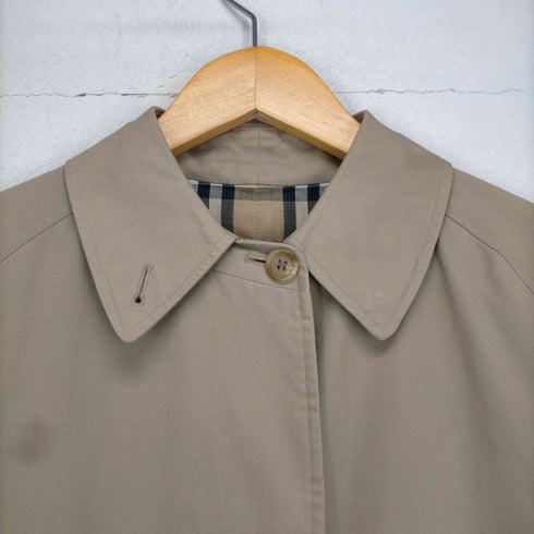 バーバリーズ BURBERRYS MADE IN ENGLAND 裏地ノヴァチェックステンカラーコート 一枚袖 SINGLE RAGLAN レディース