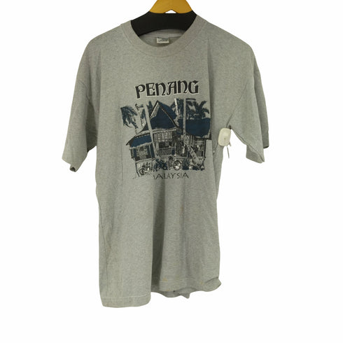 LINGSON Penang プリントクルーネックTシャツ メンズ