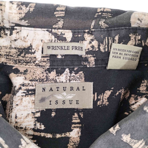 ナチュラルイシュー NATURAL ISSUE 総柄コットン S/S シャツ メンズ import:XXL