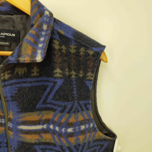 テッド ラピドス TED LAPIDUS PARIS ネイティブ 総柄 ウールベスト メンズ JPN:M