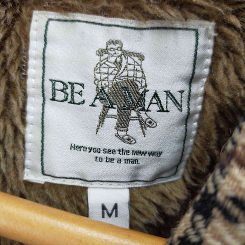 BE A MAN ショールカラー ウールチェックベスト メンズ JPN:M