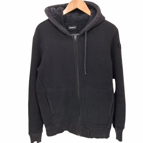 ディーゼル DIESEL サーマル ワッフル ジップアップパーカー メンズ import:M
