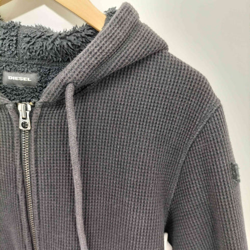 ディーゼル DIESEL サーマル ワッフル ジップアップパーカー メンズ import:M