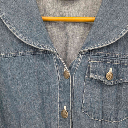 MADE IN USA セーラーカラーデニムジャンプスーツ レディース import:S